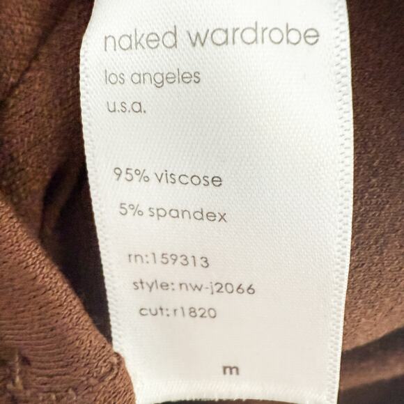 NWOT Naked Wardrobe Strapless Cutout Romper Brown Size Medium - Picture 5 of 5